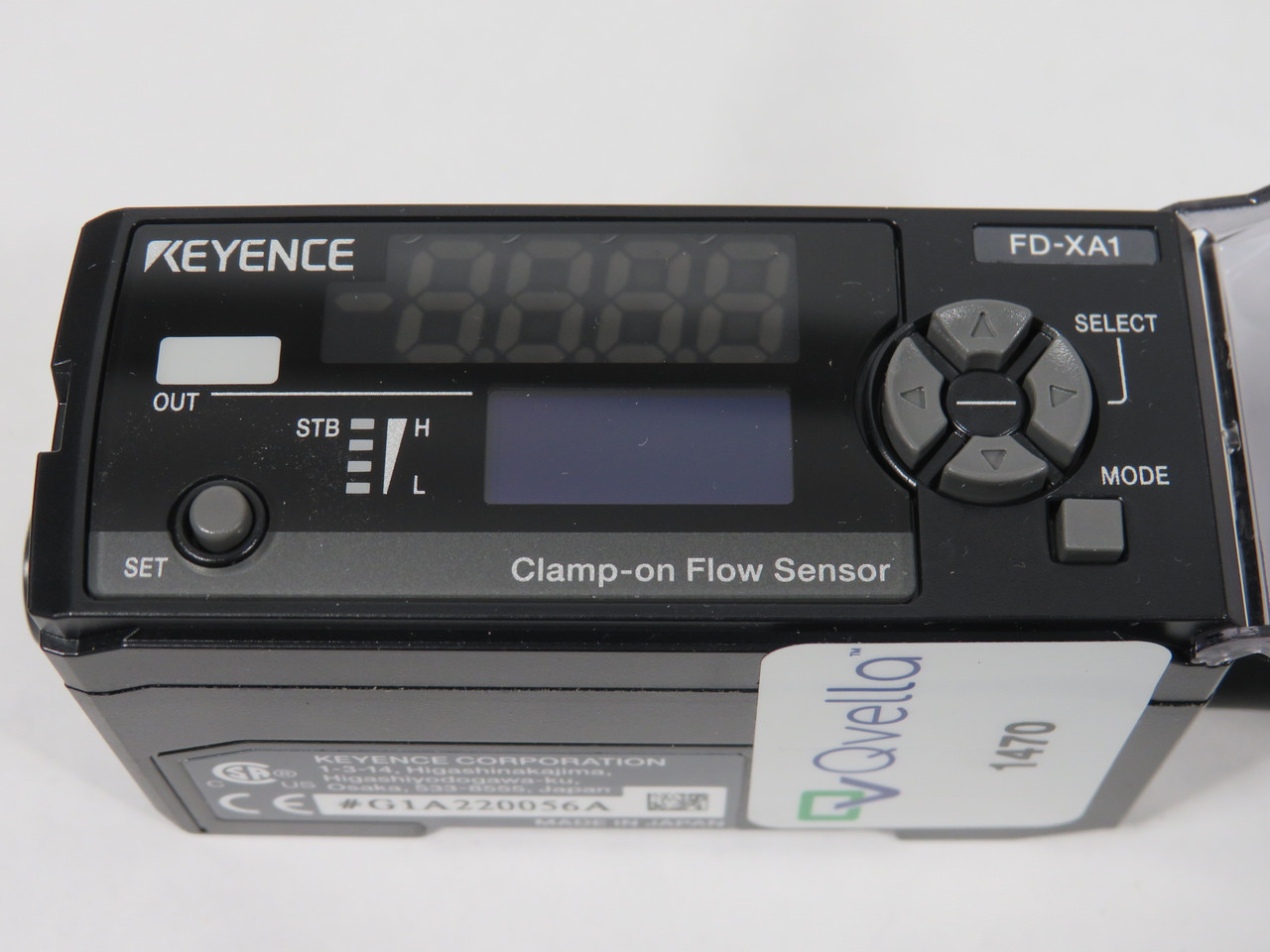Keyence FD-XA1 Clamp-On Flow Sensor 20-30VDC 195mA 4-20mA 210" Wires USED
