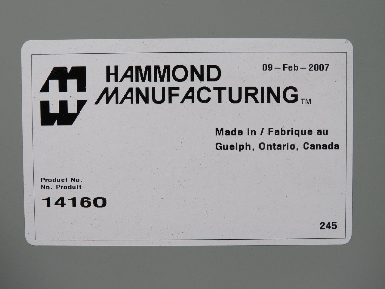 Hammond 1416O Ventilated Steel Enclosure NEMA 1 15x10x8" SHELF WEAR NOP