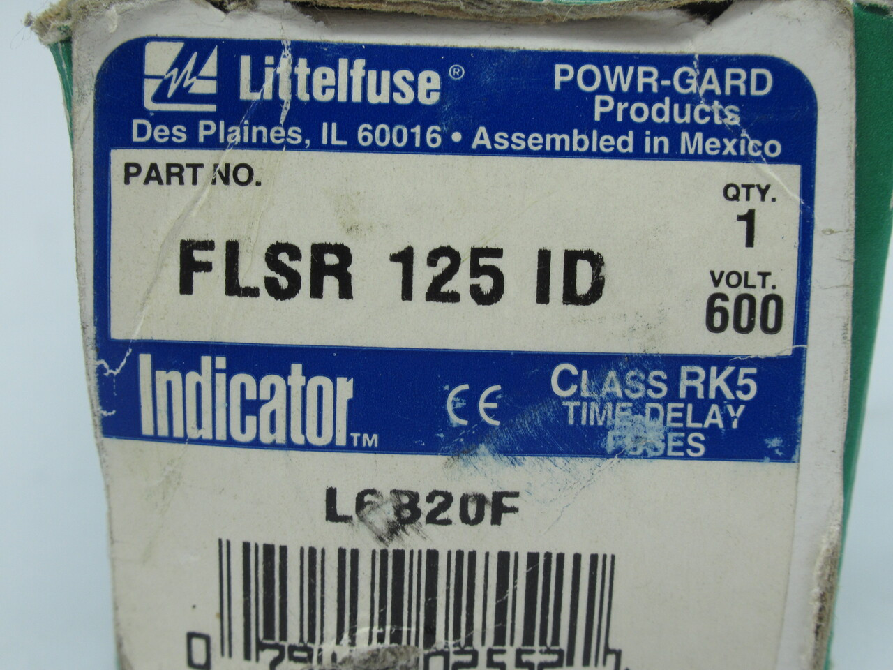 Littelfuse FLSR125ID Time Delay Indicator Fuse 125A 600VAC *DAMAGED BOX* NEW