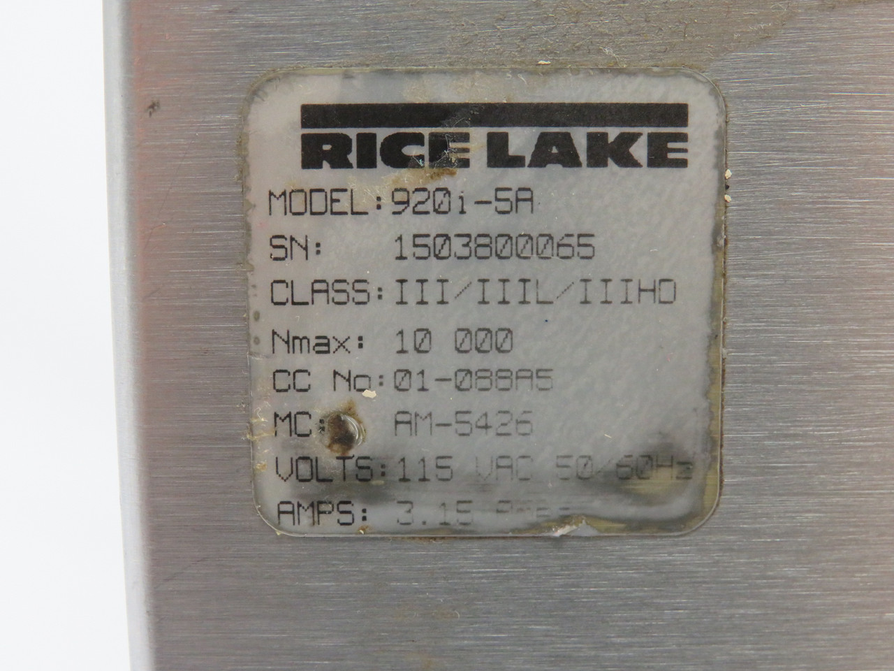 Rice Lake 920i-5A Programmable Weight Indicator & Controller COS DMG USED