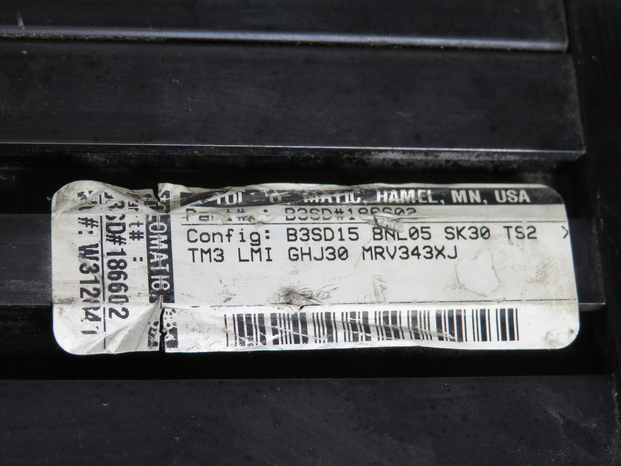 Tol-O-Matic B3SD15-BNL05-SK30-TS2-TM3-LMI Ball Screw Linear Actuator USED