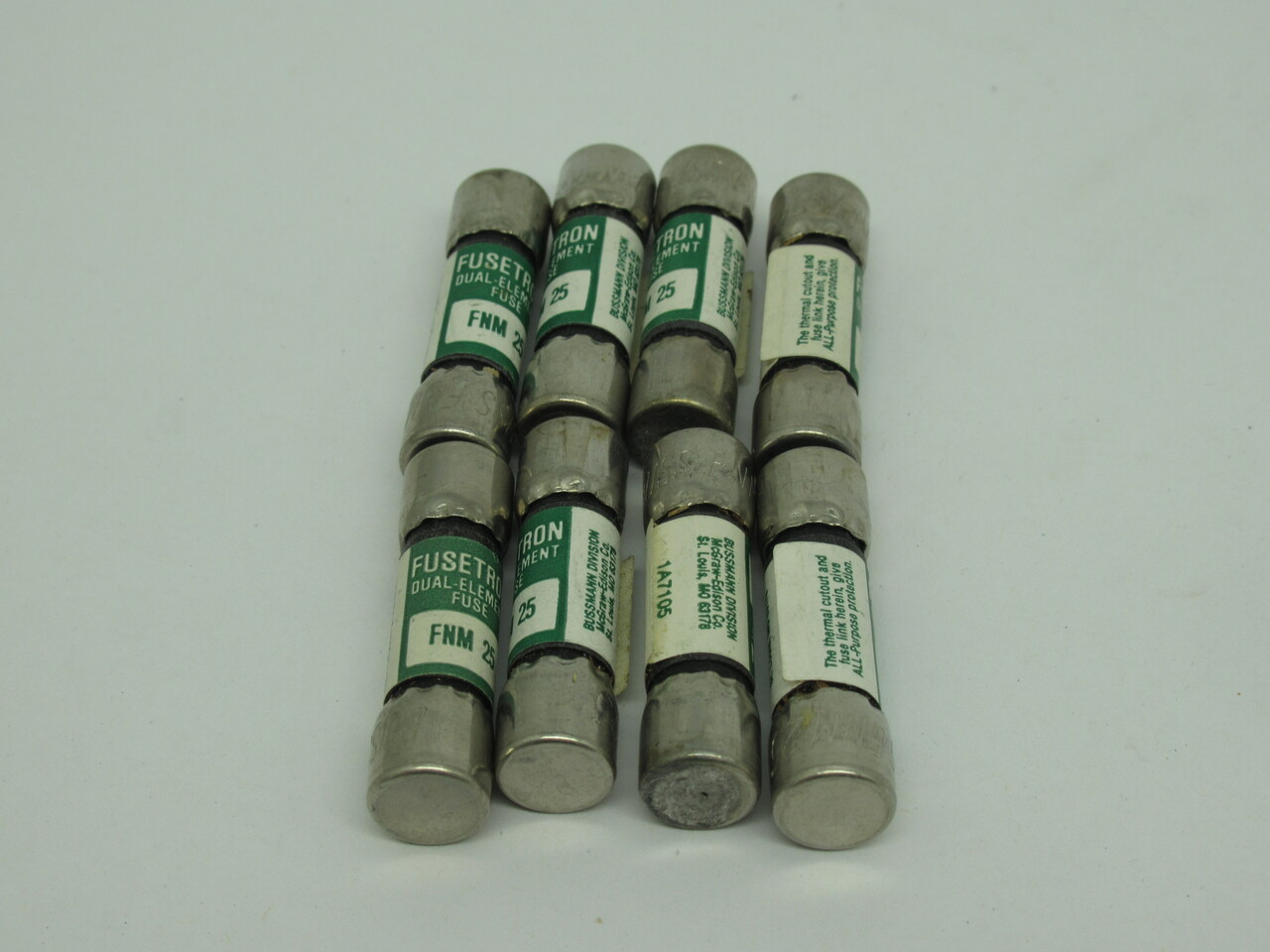 McGraw-Edison Bussmann FNM-25 Fusetron Dual Element Fuse 25A *LOT OF 8* NEW