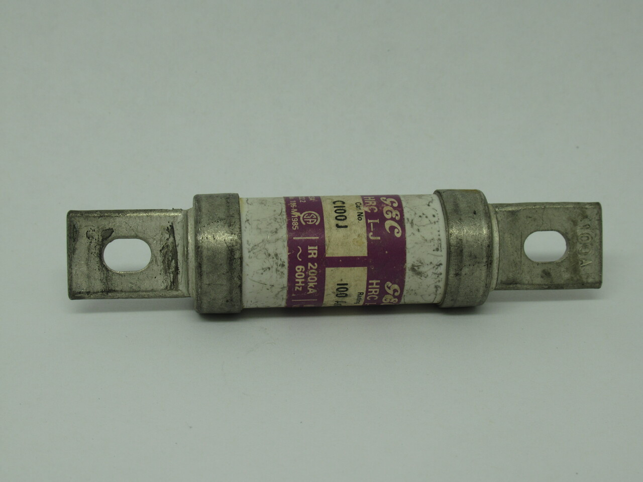 GEC C100J Closed Hole Bolt On HRC I-J Fuse 100A 600V *LOT OF 10* USED