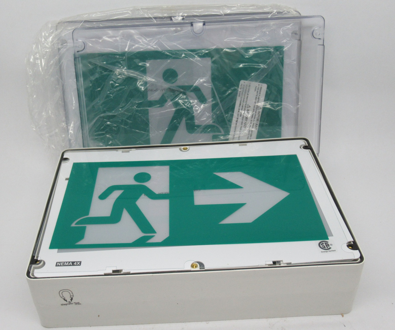 Thomas & Betts LN2WS Polyvinyl Exit Light 120-347VAC 60Hz .21A 2.76W DMG BOX NEW