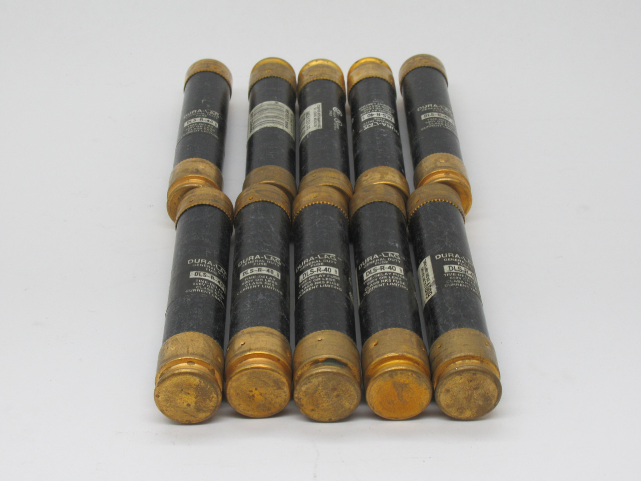 Bussmann DLS-R-40 Dura-Lag Time Delay Fuse 40A 600V Lot of 10 USED