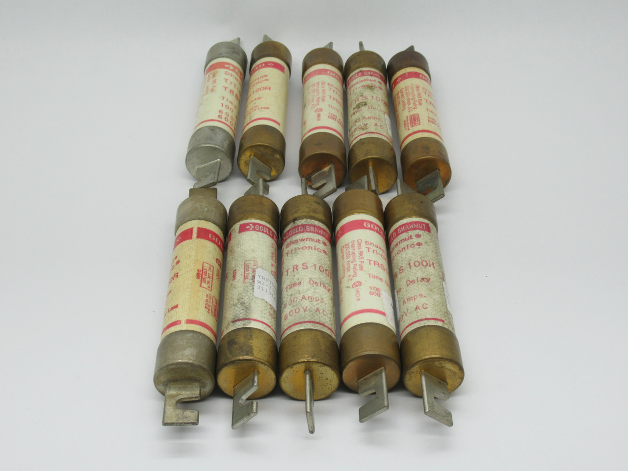 Gould Shawmut TRS100R Trionic Time Delay Fuse 100A 600VAC Lot of 10 USED