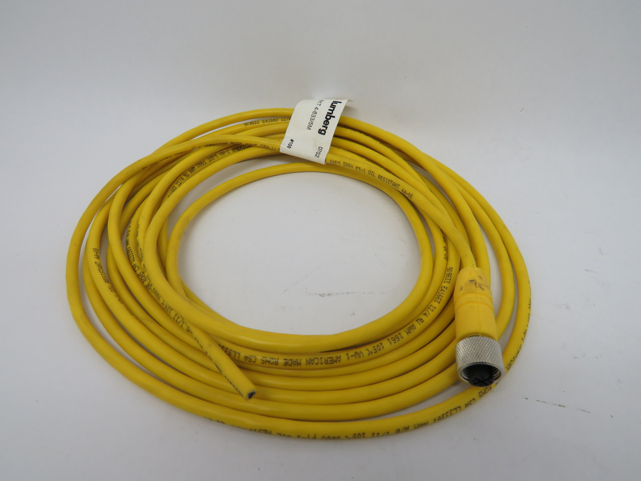 Lumberg RKT4-633/5M Micro Actuator Cable Assembly 4P 4A 250V 4.64mL CUT USED
