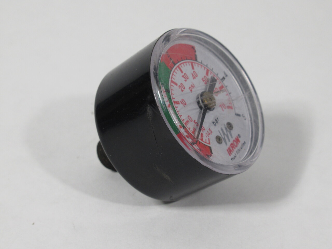 Ikron HI12-M-NA-03 Pressure Gauge -14.5-70 psi -1-5 Bar SCRATCHED USED
