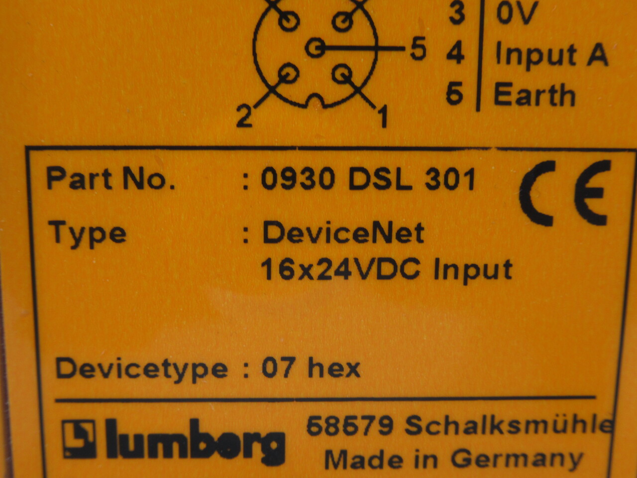 Lumberg 0930-DSL-301 DeviceNet Distribution Box 16x24VDC SHELF WEAR NOP