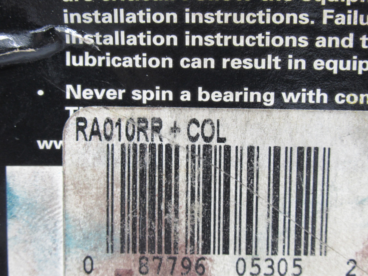 Timken RA010RR+COL Ball Bearing w/ Collar 19.05mm Bore 40mm OD *RIPPED BAG* NEW