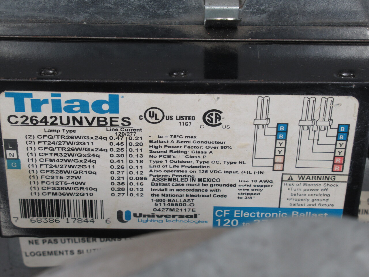 Eureka Lighting E1622 Recessed Fluorescent Luminaire 120/277V 56W USED