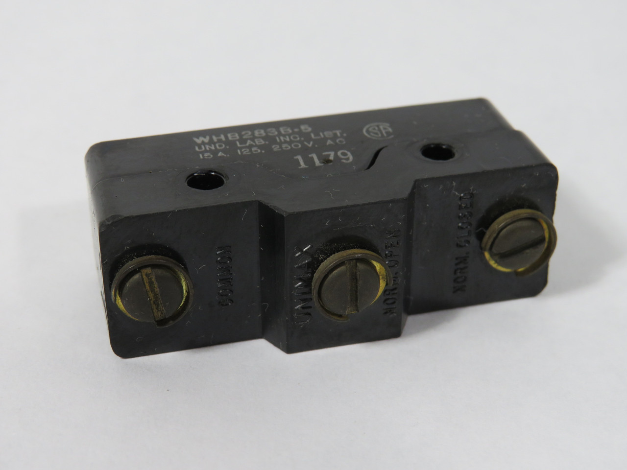 Unimax WHB283B-5 Snap Action Limit Switch 15A 125/250V USED