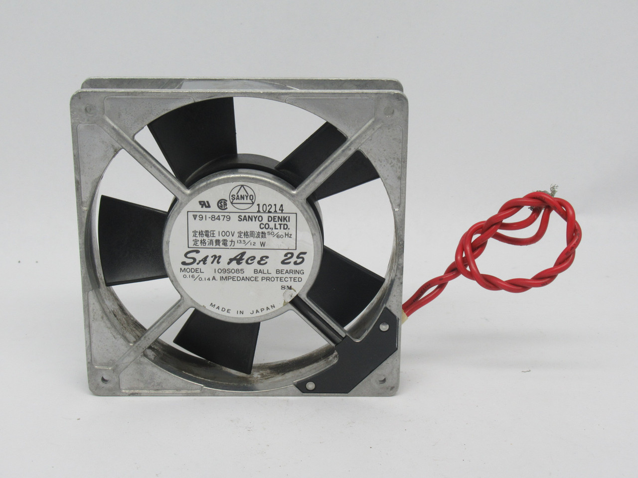 Sanyo Denki 109S085 San Ace 25 Cooling Fan 100V 50/60Hz 13.5/12W USED