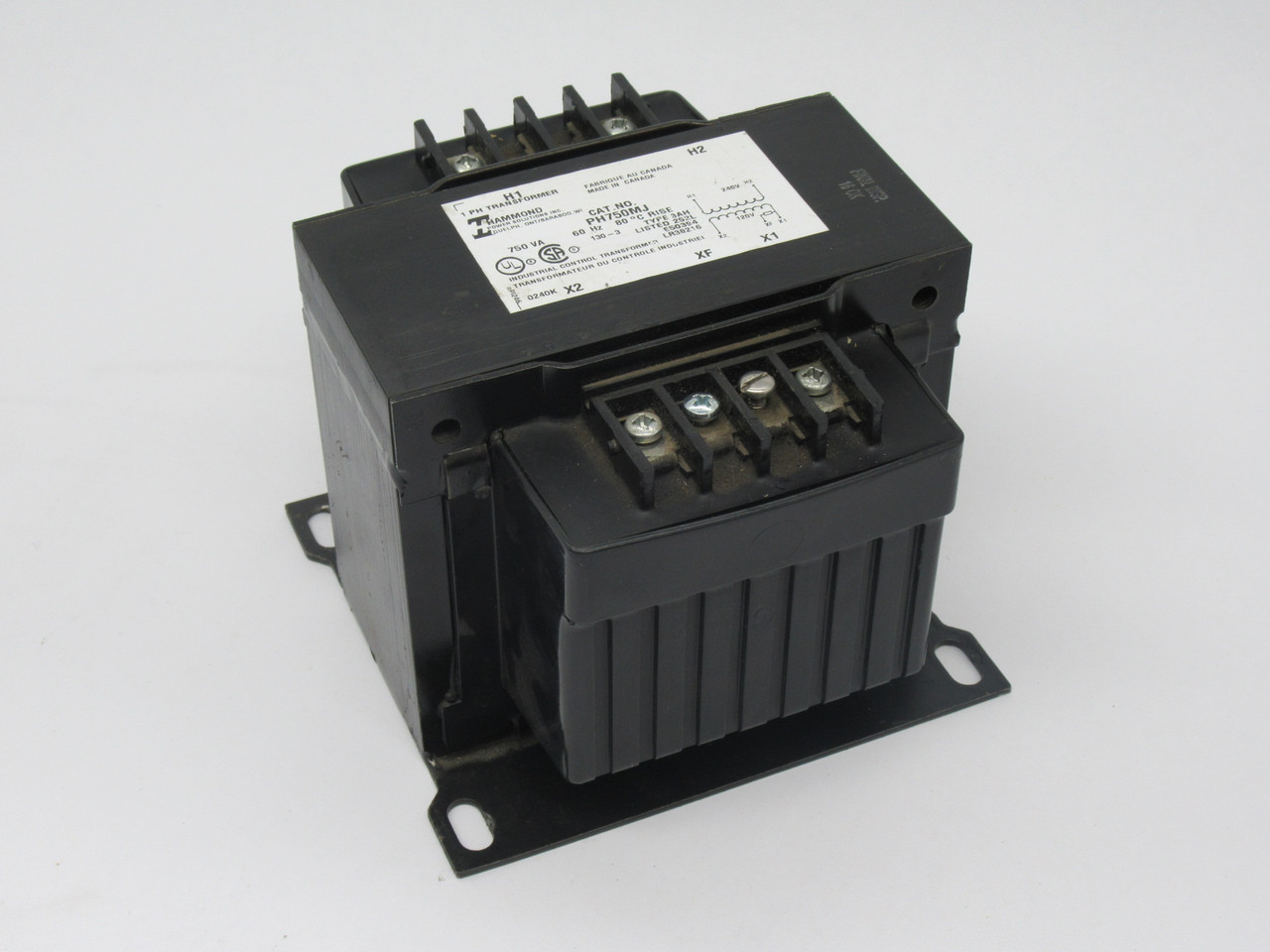 Hammond PH750MJ Control Transformer 750VA Pri 240V Sec 120V 60Hz USED
