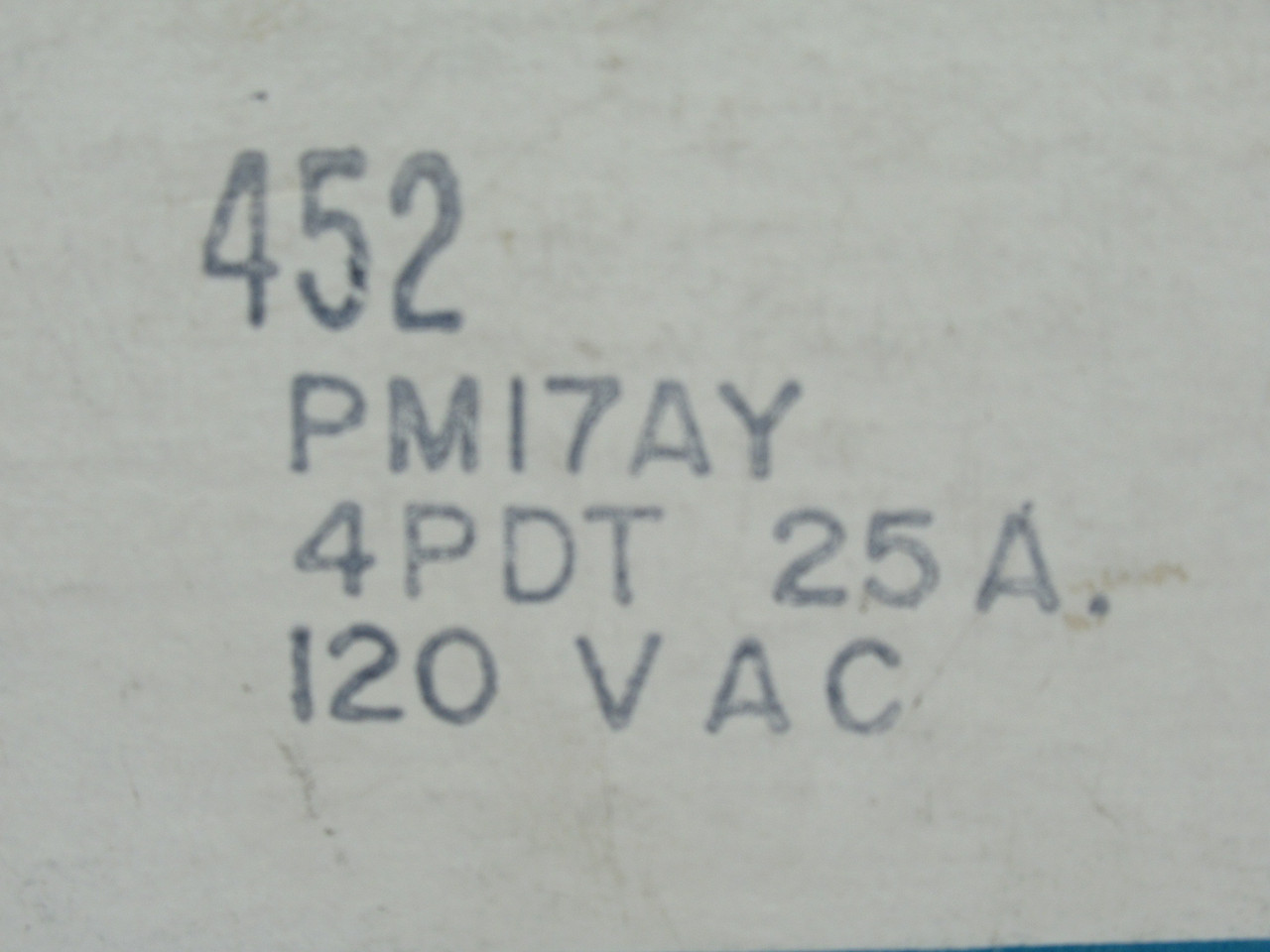 AMF Potter & Brumfield PM17AY-120V Open Style Power Relay 120VAC 50/60Hz NEW