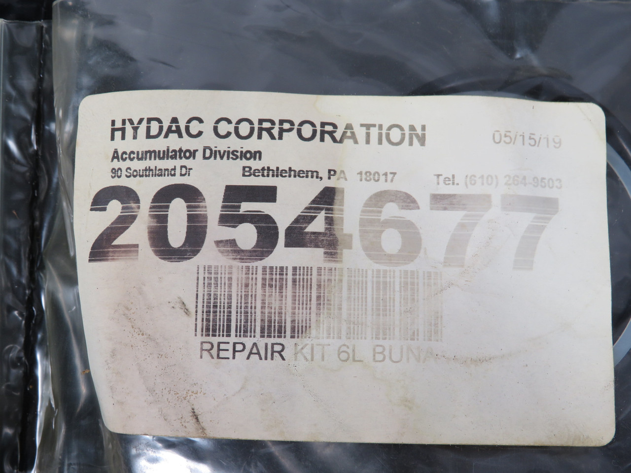 Hydac 2054677 Bladder Repair Kit 6L (1.5 Gallon) 3000 psi SEALED BAG NWB