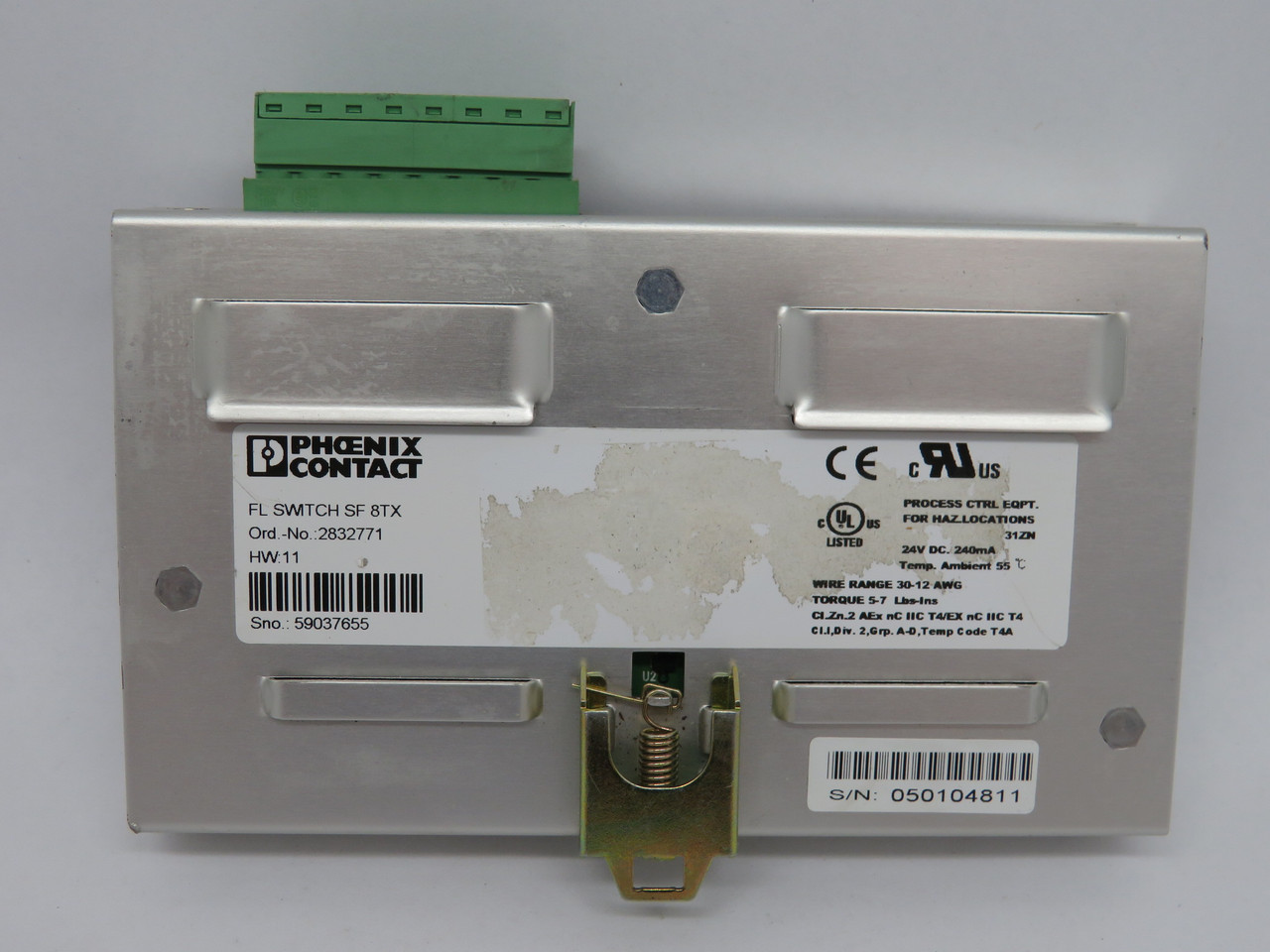 Phoenix Contact FL-SWITCH-SF-8TX Industrial Ethernet Switch HW: 11 USED