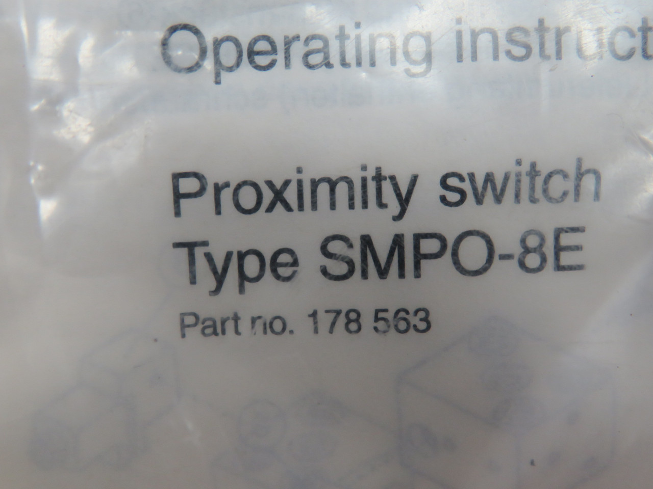 Festo 178563 SMPO-8E Pneumatic Proximity Sensor 2-8 bar ON: 22ms OFF: 52ms NWB
