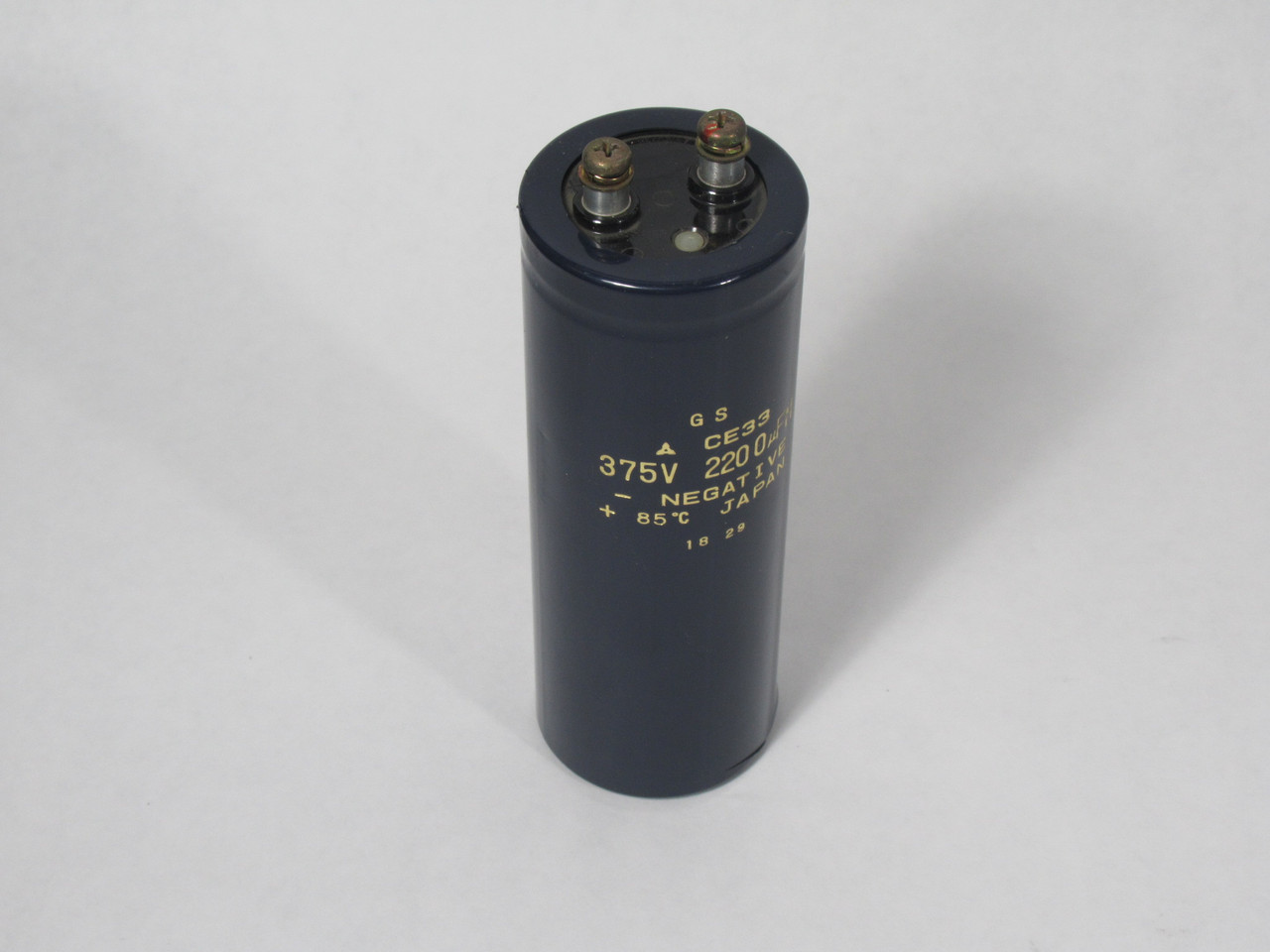 GS CE33 Screw Terminal Capacitor 2200uFM 375V USED