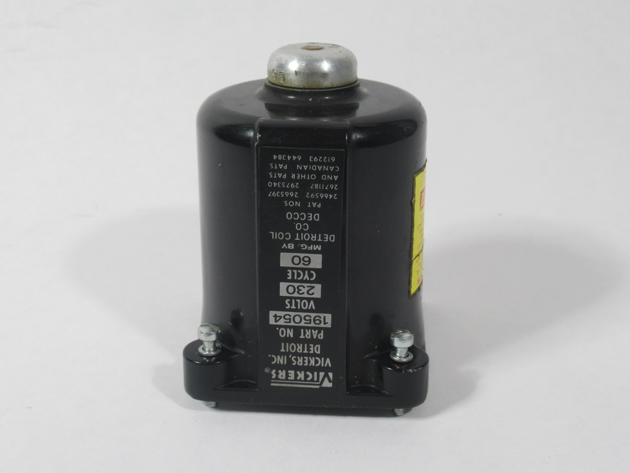 Vickers 195054 Solenoid Coil 230VAC 60Hz USED