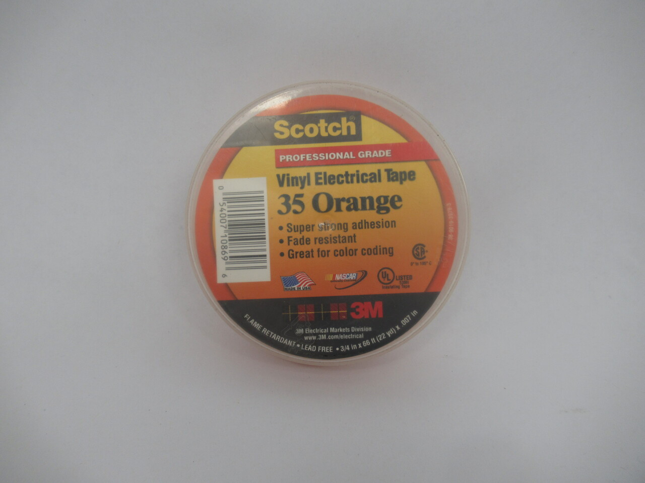 3M Scotch 38-9019-3979-3 Flame Retardant Vinyl Electrical Tape 35 Orange NEW