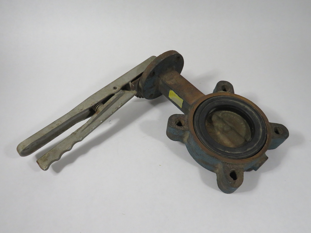 Keystone 1020 Lug-Style Butterfly Valve 3" Bronze Disc C/W Handle CHIPPED USED