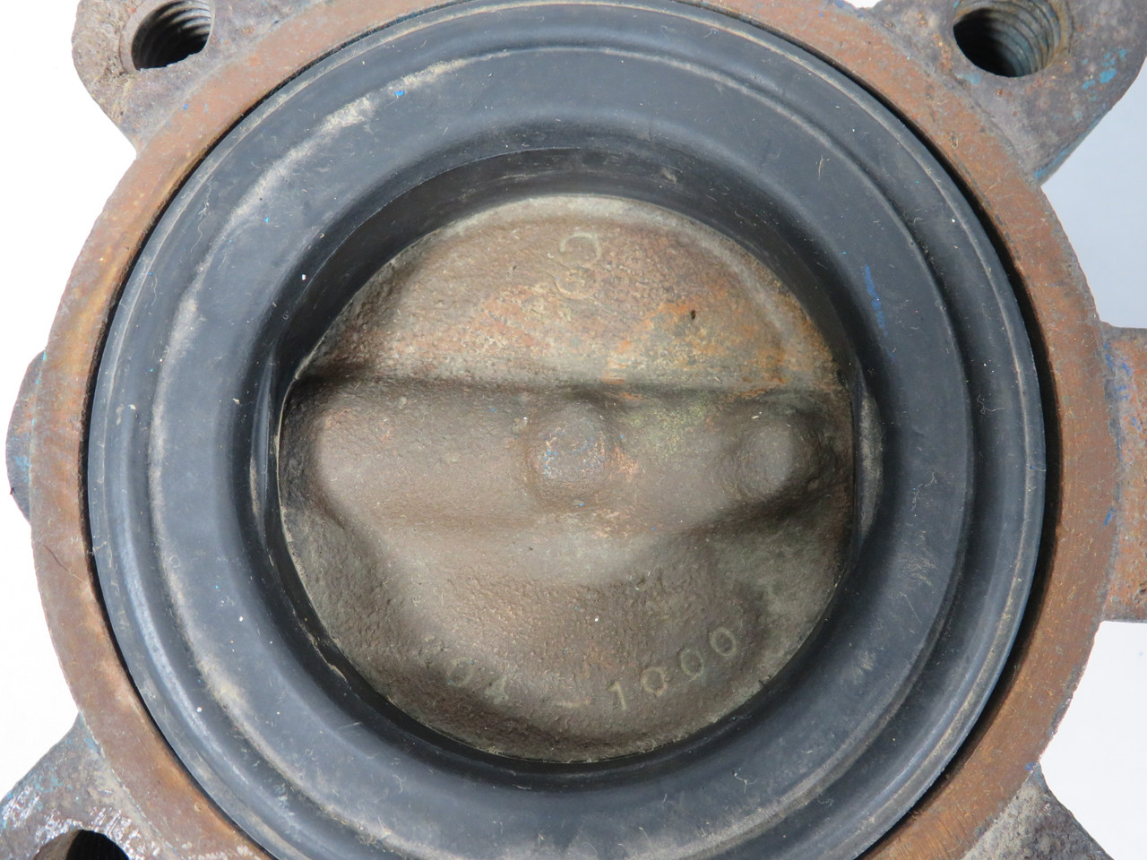 Keystone 1020 Lug-Style Butterfly Valve 3" Bronze Disc C/W Handle CHIPPED USED