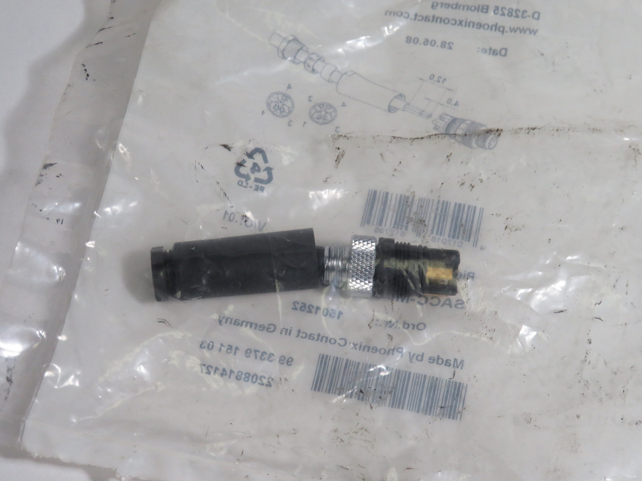Phoenix Contact 1501252 SACC-M8MS-3CON-M-SW Cable Connector NWB