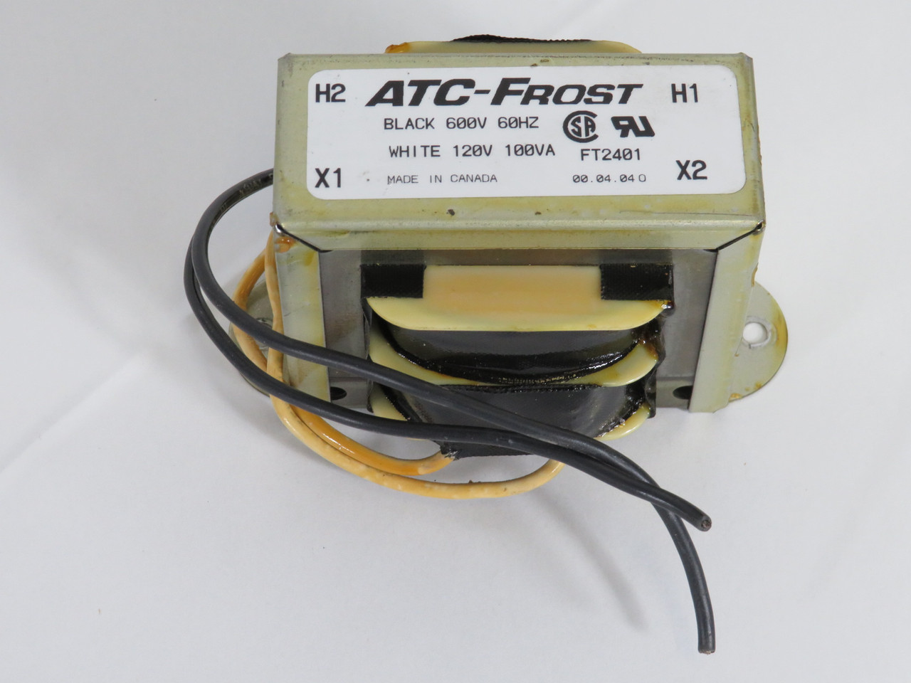 ATC-Frost FT2401 Transformer 100VA Black: 600V 60Hz White: 120V USED