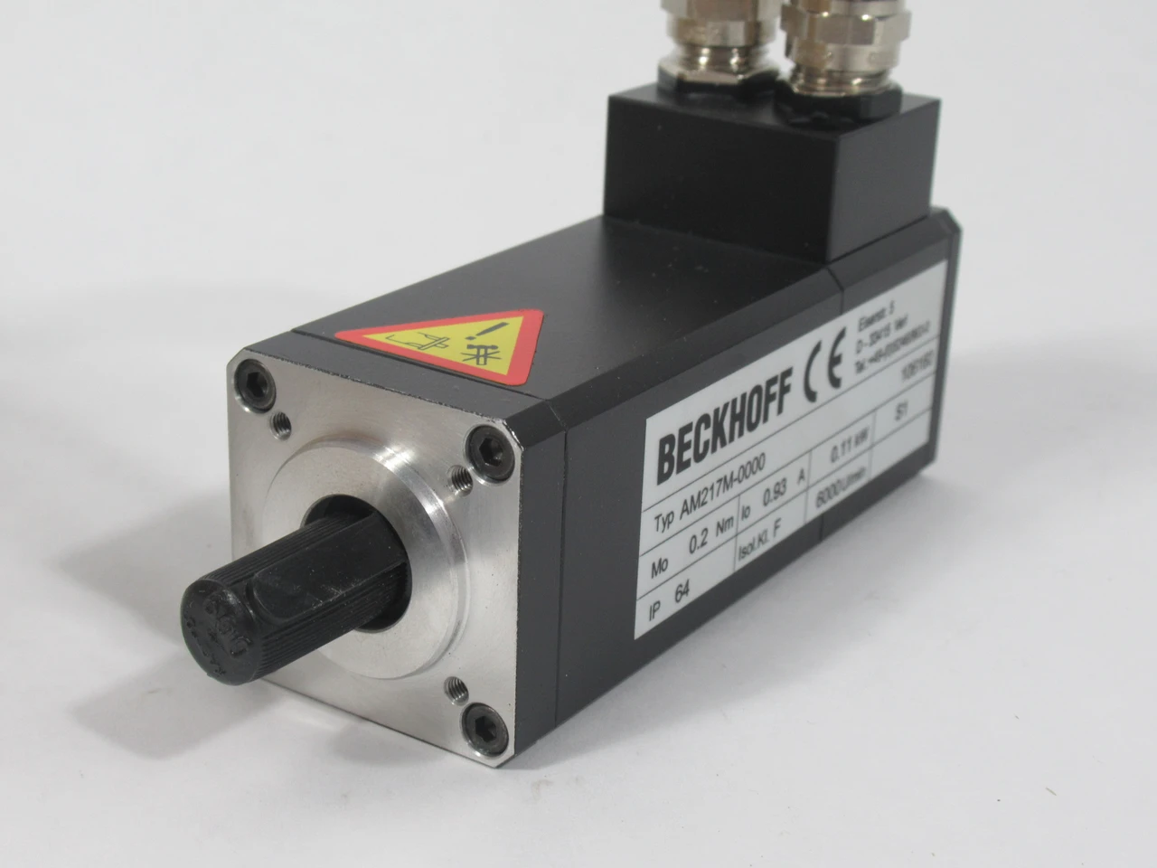 Beckhoff AM217M-0000 AC Servo Motor 0.11kW 6000RPM 0.2Nm 0.93A NEW