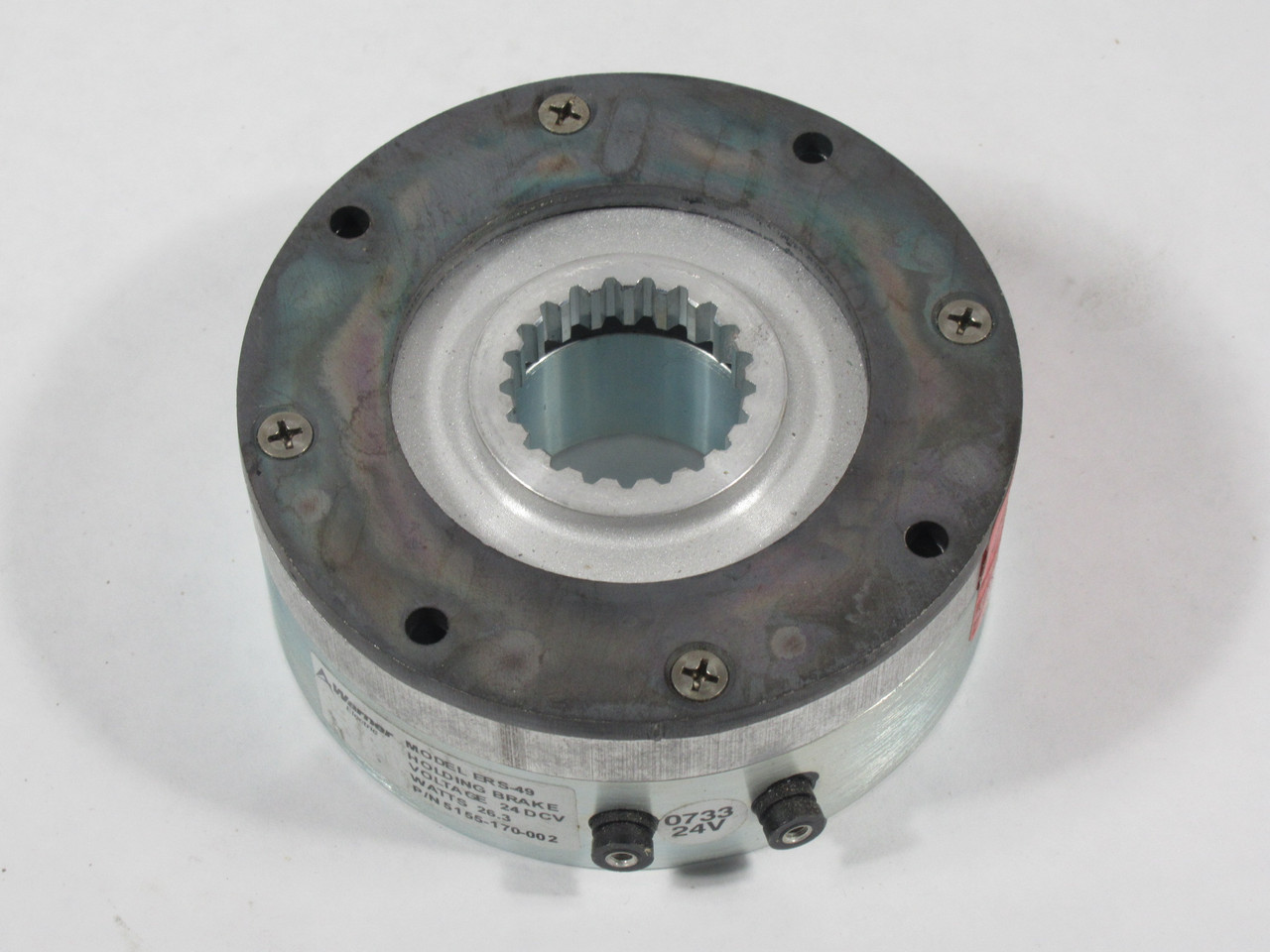 Warner Electric ERS-49 Static Engaged Brake 24VDC 3600RPM 26.3W NEW