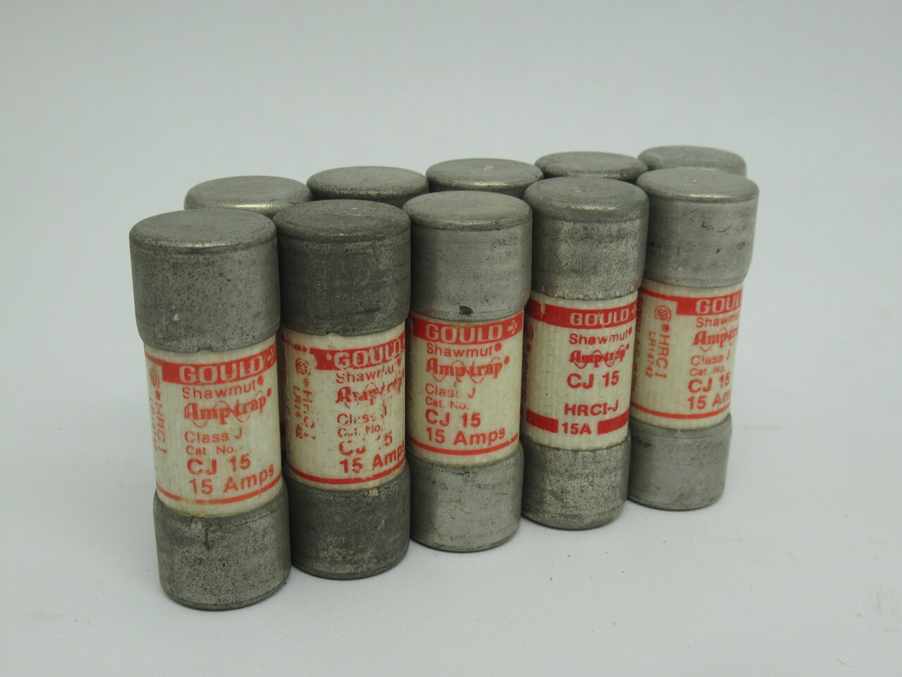 Gould Shawmut CJ15 Fuse 15A 600V Lot of 10 USED