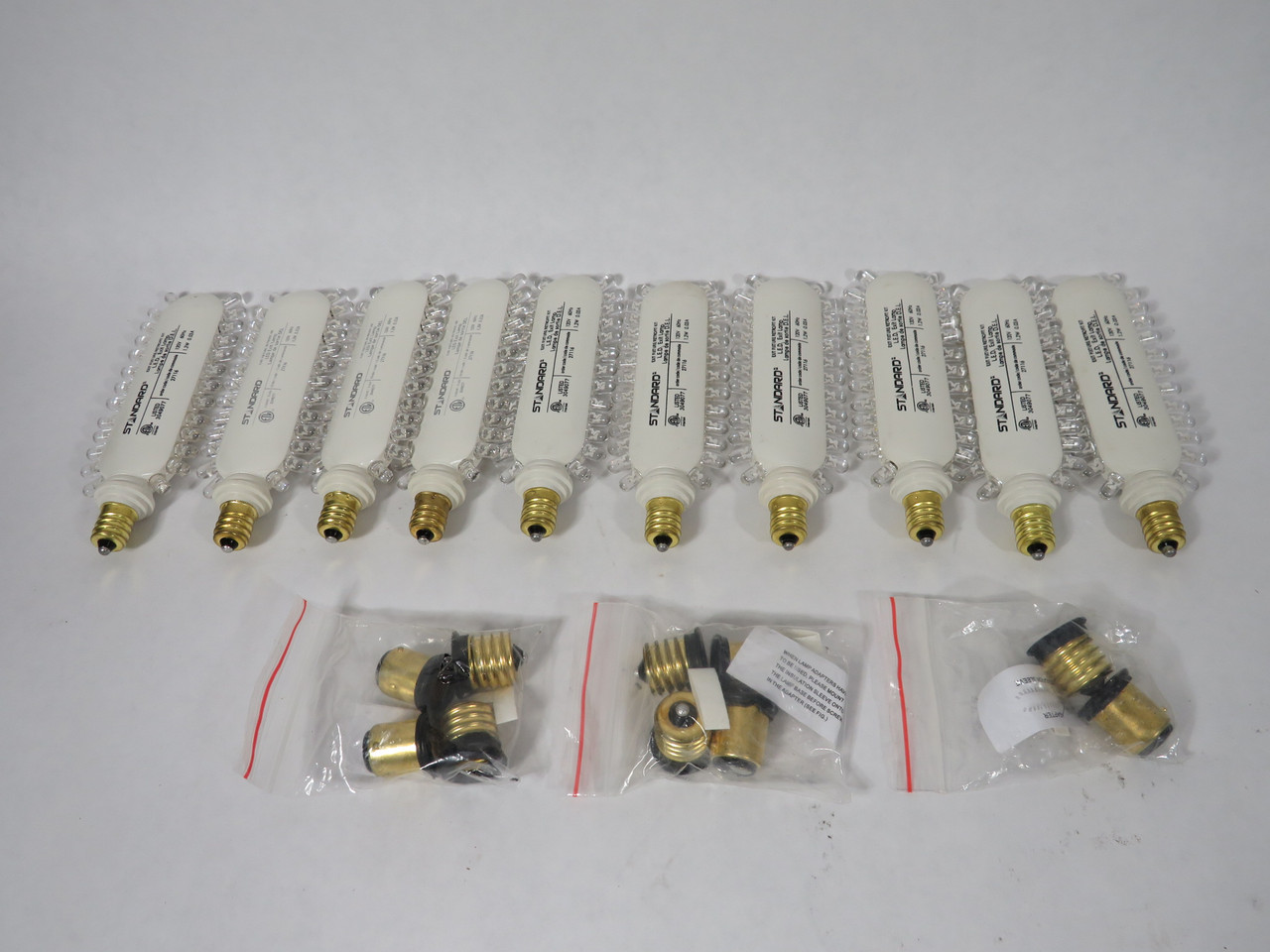 Standard 27116 LED Exit Bulb Retrofit Kit 1.4W 120V 10-Pack MISSING ADAPTERS NEW