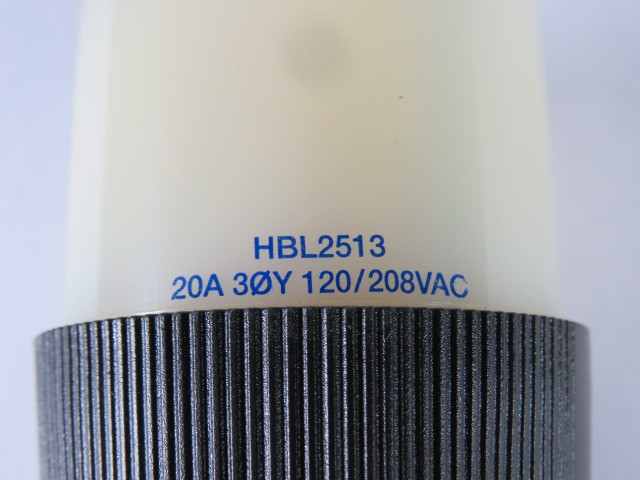 Hubbell HBL2513 Twist-Lock Connector 20A 120/208VAC 5W 4P USED