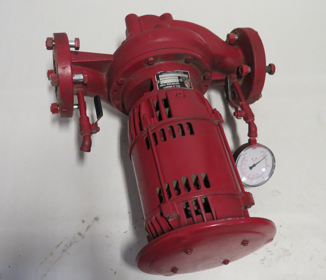 Bell & Gossett 80-BE-WR In-Line Centrifugal Pump C/W Motor 7.5HP 3485RPM USED
