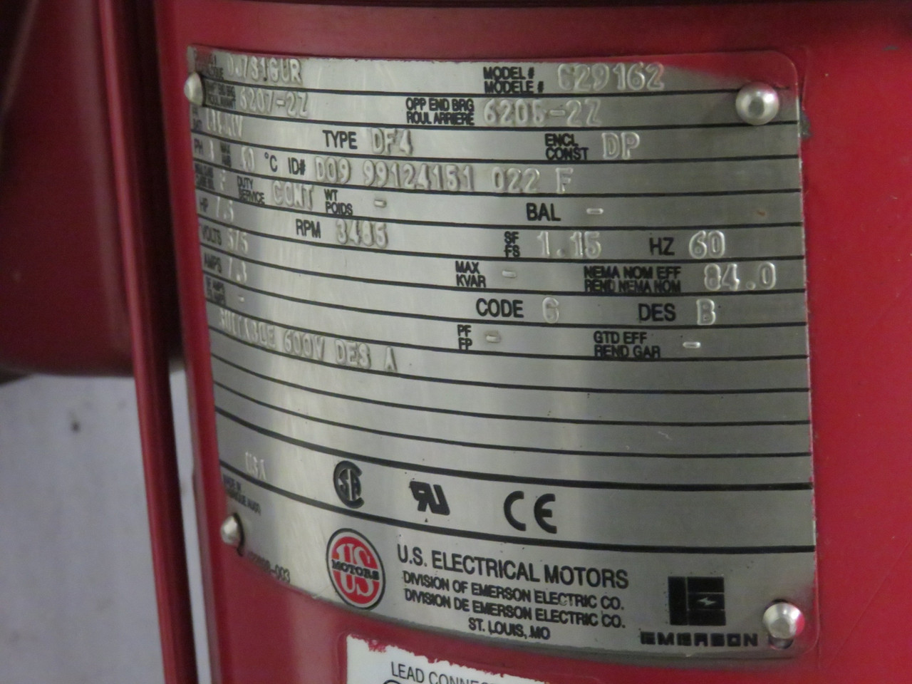 Bell & Gossett 80-BE-WR In-Line Centrifugal Pump C/W Motor 7.5HP 3485RPM USED