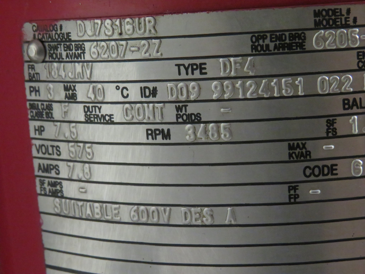 Bell & Gossett 80-BE-WR In-Line Centrifugal Pump C/W Motor 7.5HP 3485RPM USED