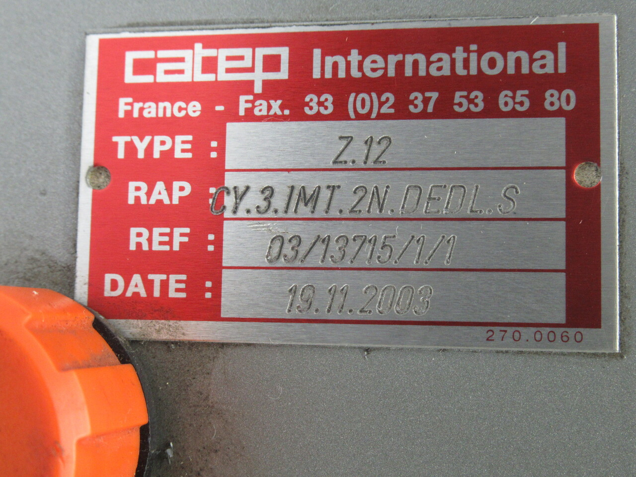 Catep Z.12 Bevel Gearbox 2-Way 6:1 Ratio RAP: CY.3.IMT.2N.DEDL.5 USED