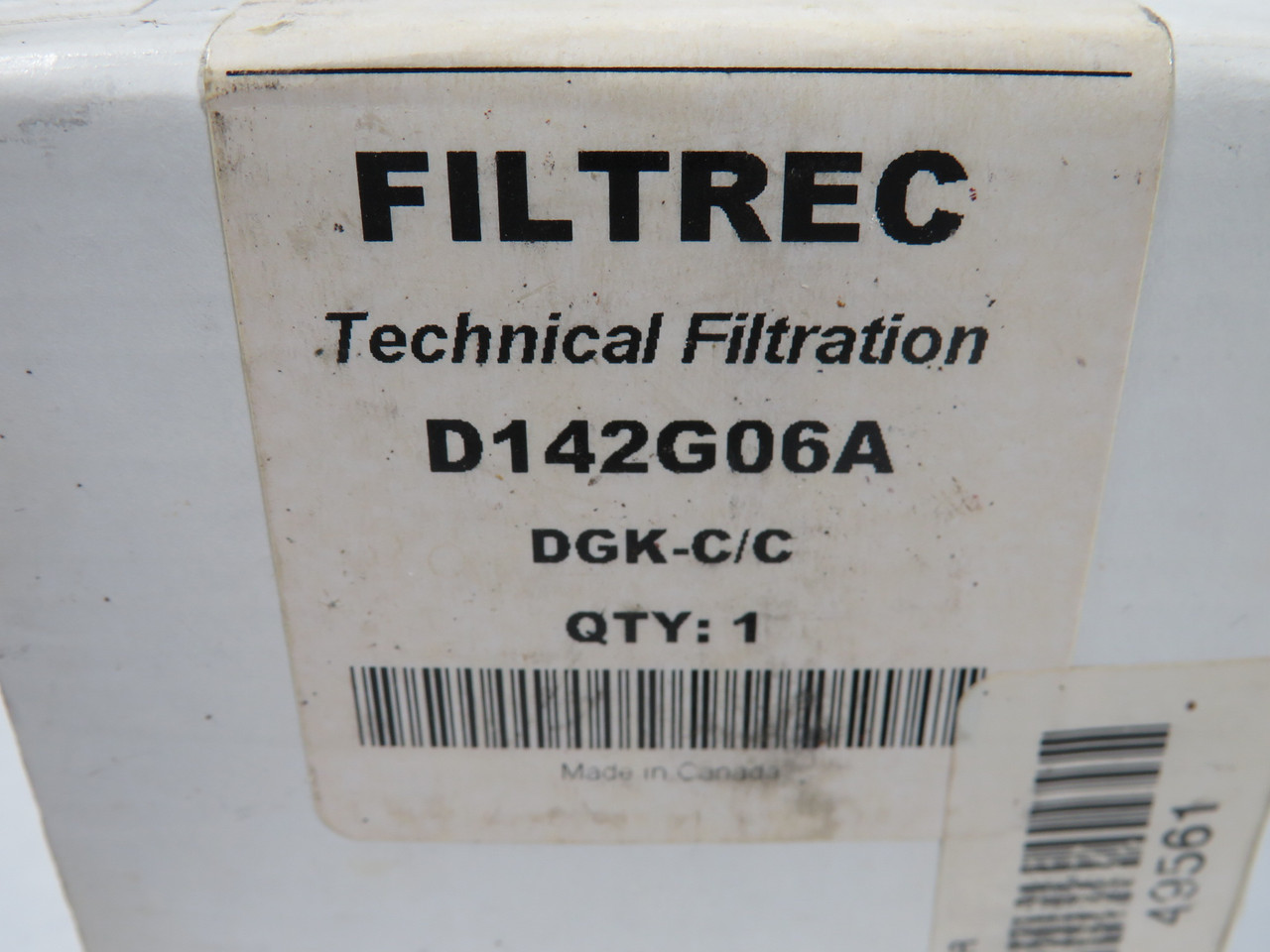 Filtrec D142G06A Hydraulic Filter Element 5 Micron 12.96" H 3.12" OD BOX DMG NEW