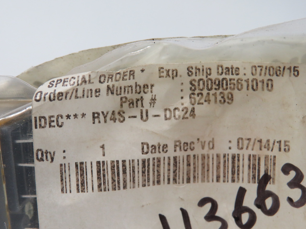 IDEC RY4S-UDC24V Relay 24VDC 5A@240VAC/30VDC 0.2A@100VDC 1.5A@30VDC 14-Blade NWB