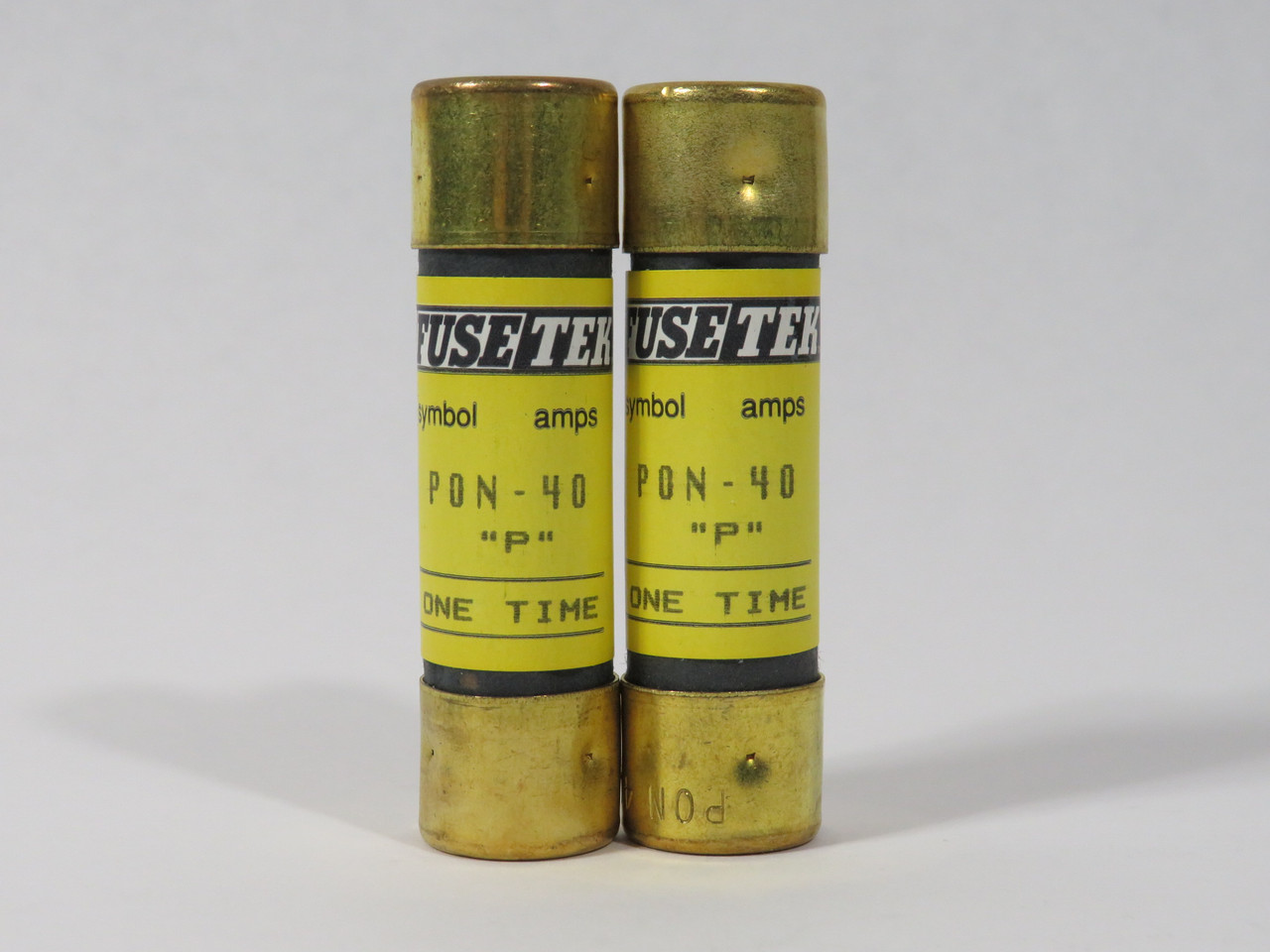 Fusetek PON-40 One-Time Fuse 40A 250V Lot of 2 BOX DAMAGE NEW
