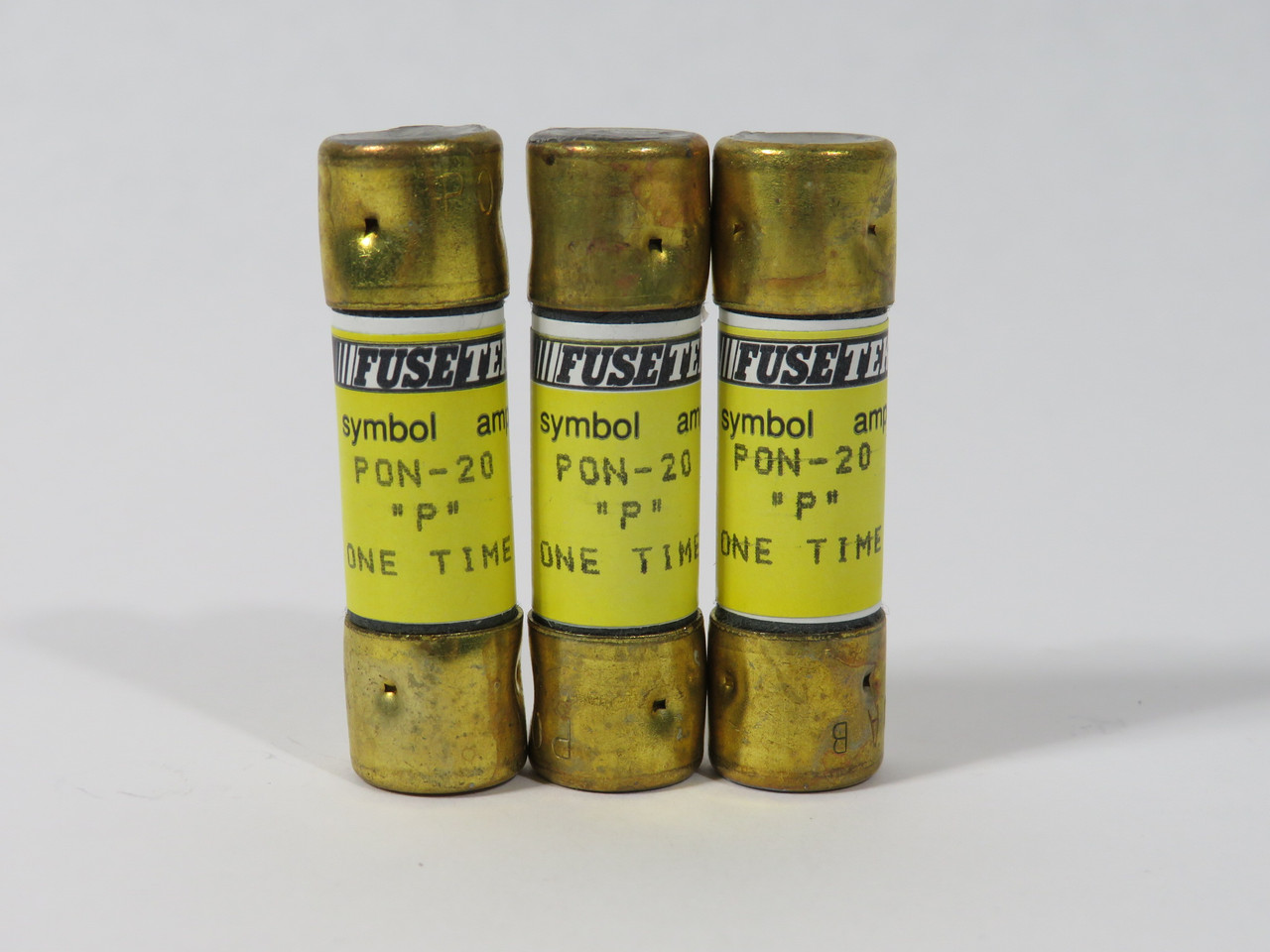 Fusetek PON-20 One-Time Fuse 20A 250V 3-Pack NEW
