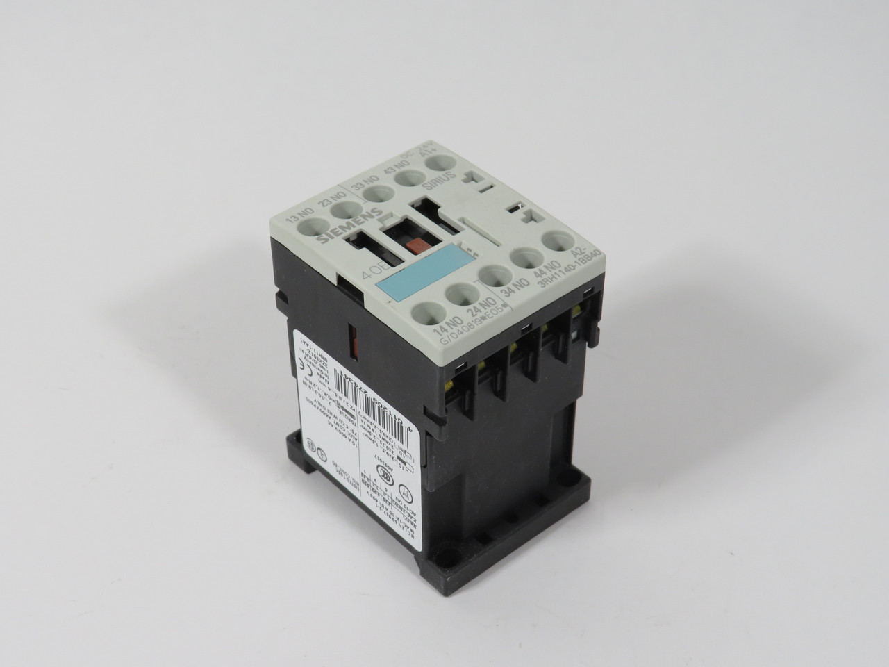 Siemens 3RH1140-1BB40 Contactor 24VDC 4NO 6A@AC-15 10A@AC-12 NEW