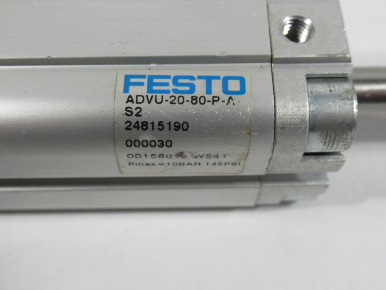Festo 24815190 ADVU-20-80-P-A-S2 Compact Cylinder 10Bar 20mm Piston 80mm S USED