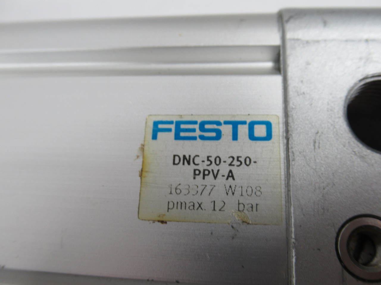 Festo 163377 DNC-50-250-PPV-A Pneumatic Cylinder 50mm Bore 250mm Stroke USED
