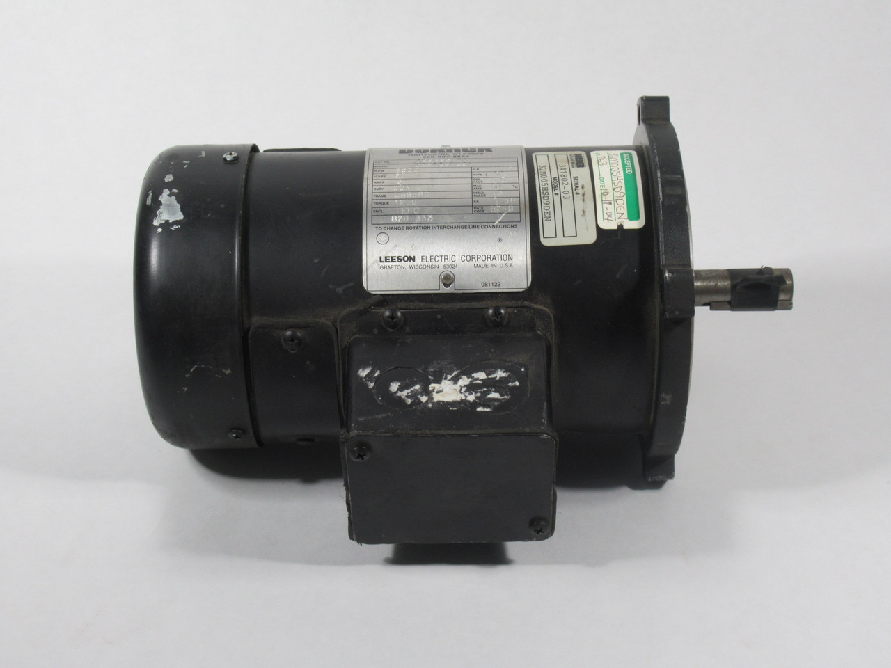 Leeson C42D28FC3A 1/2HP 2500RPM 90V LSS56C TEFC 5A USED