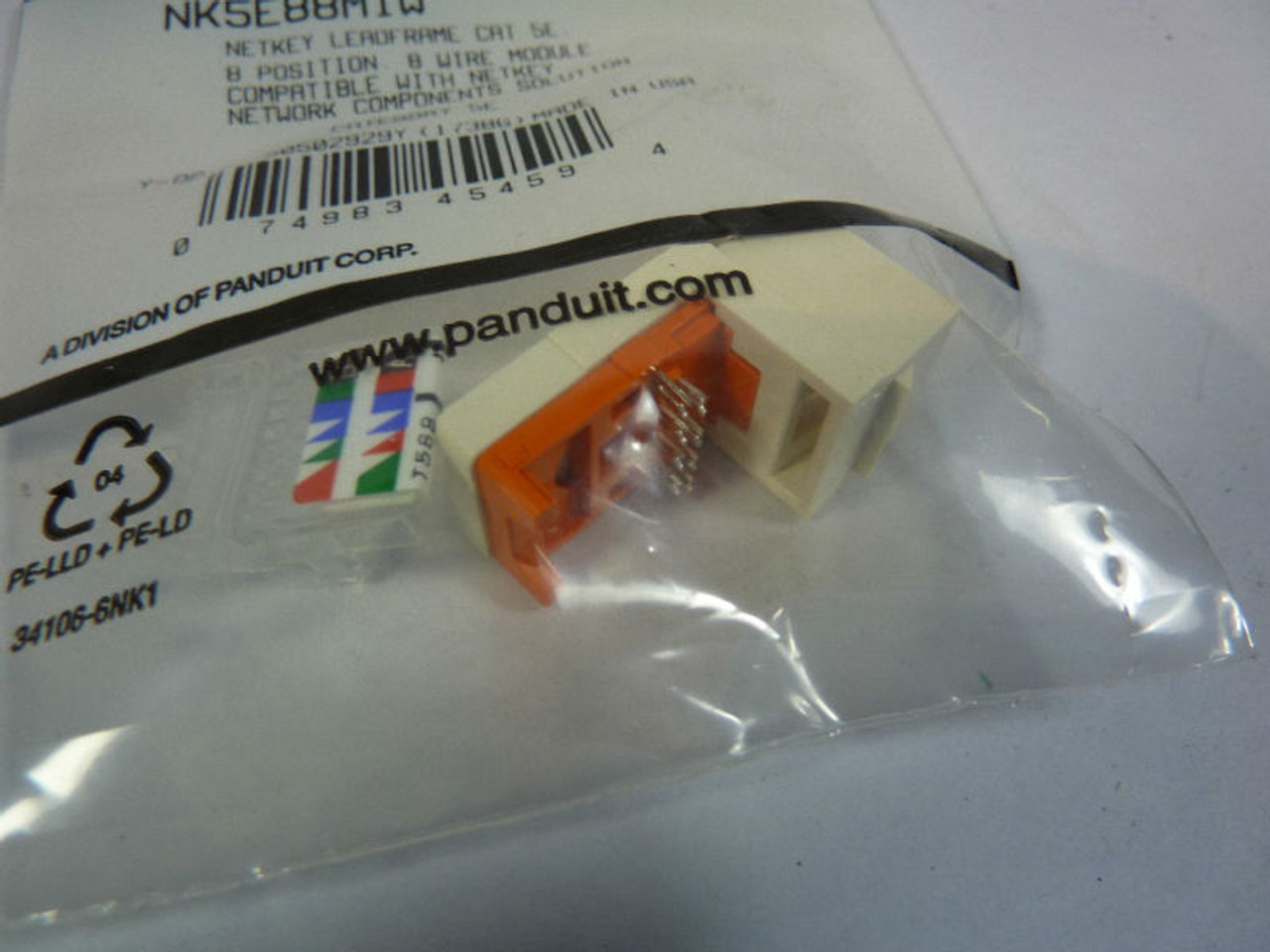 Panduit NK5E88MIW Netkey Leadframe 8Pos 8Wire Module NWB