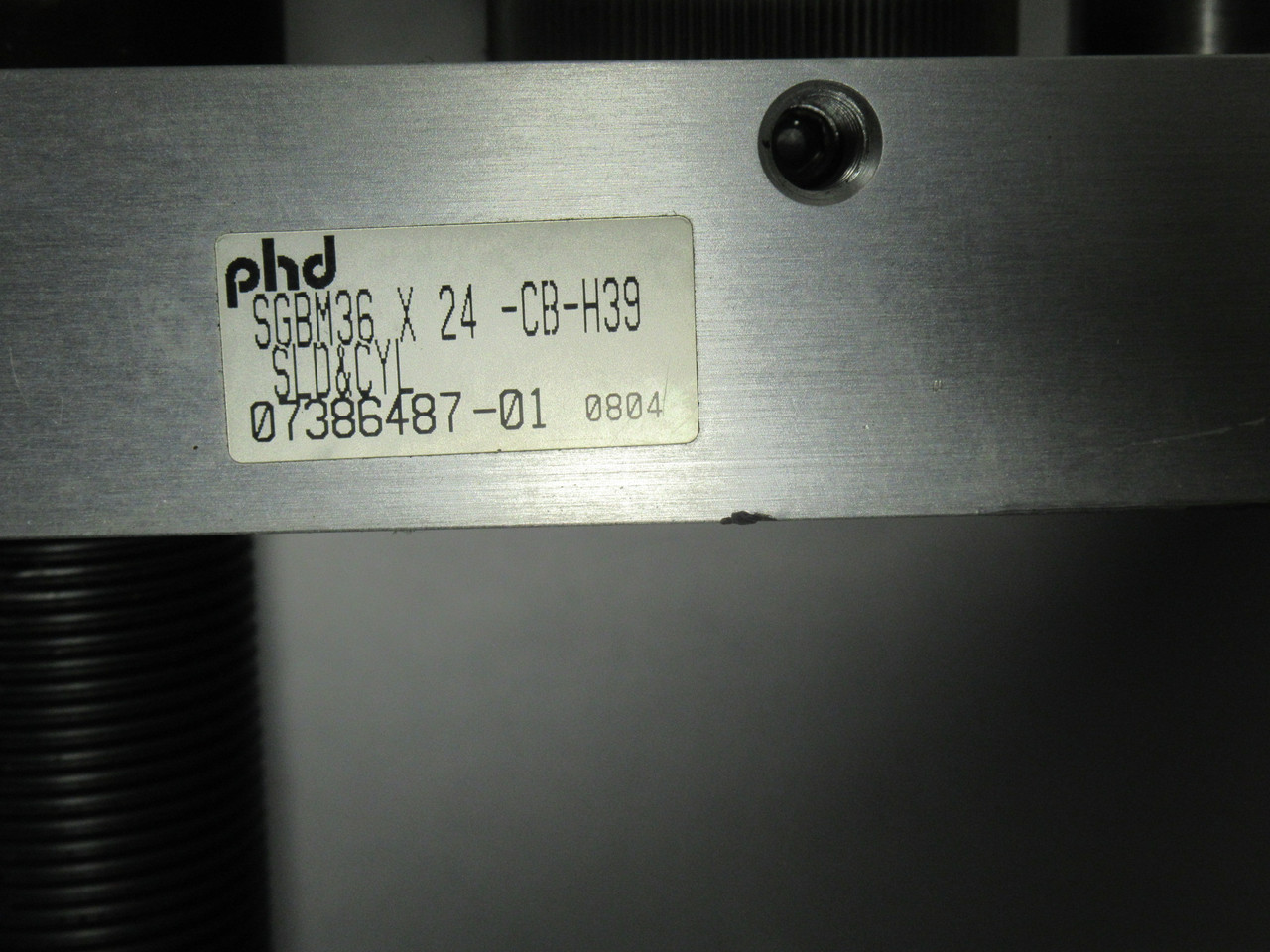 PHD SGBM36X24-CB-H39 Pneumatic Slide Cylinder 40mm Rodless Cylinder USED