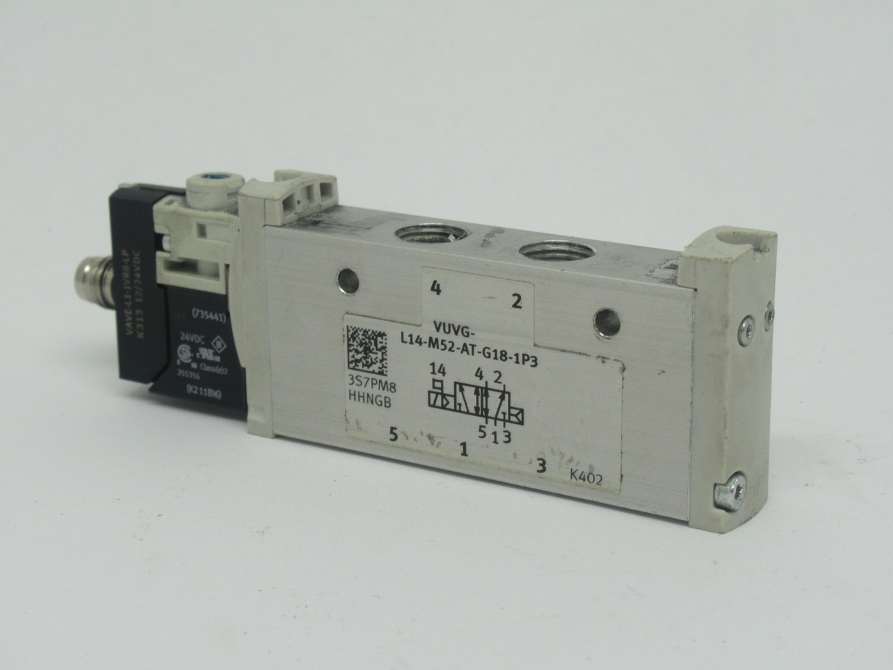 Festo 566499 VUVG-L14-M52-AT-G18-1P3 Solenoid Valve 5/2 24VDC 2.5-8 bar USED
