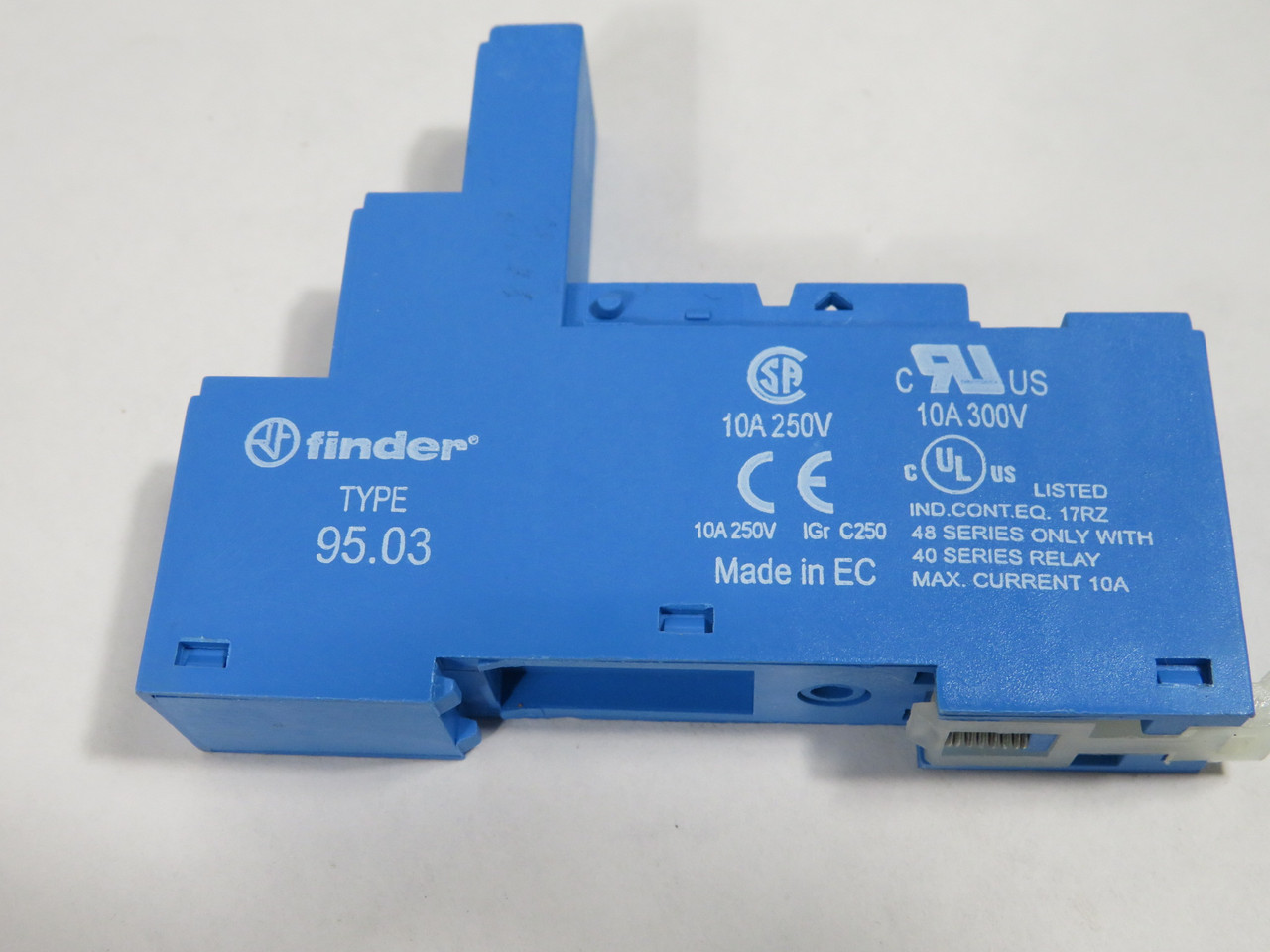 Finder 95.03.SPA Screw Terminal Relay Socket 250V 10A 10-Pack NO LABELS NEW
